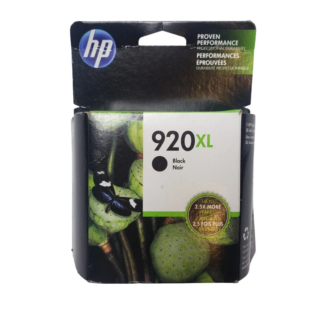 HP 920XL BLACK INK NEW LOT OF TWO (EXPIRED)